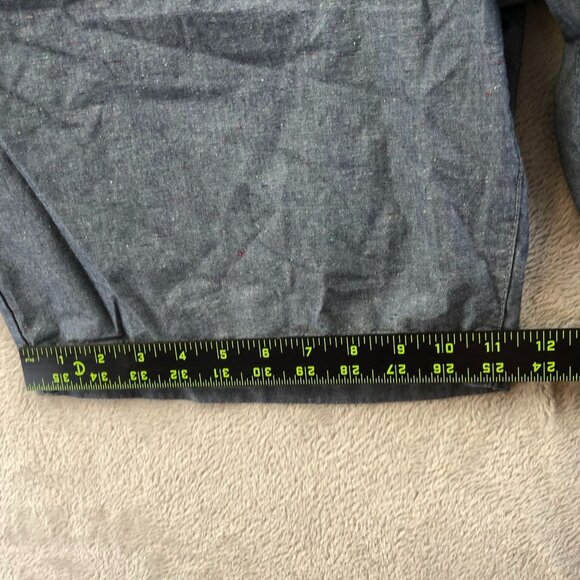 Dockers Mens Shorts Size 42 Chambray Blue Flat Front Chino Casual Gray Classic - Picture 8 of 14